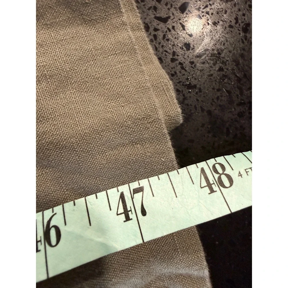 Everlane Women Olive Green Linen Button Front Wide Leg Jumpsuit Size 0 Tie Back
